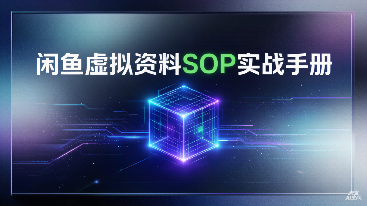 【精选】闲鱼虚拟资料SOP实战手册- 0成本轻资产创业 | 虚拟项目 | 一人公司落地平台|清创生财清风筹谋网赚库