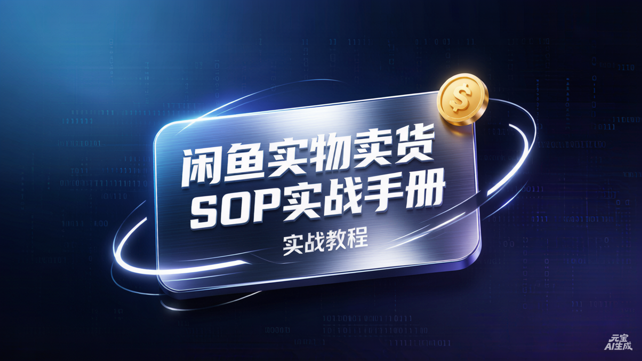 【精选】闲鱼实物卖货SOP实战手册- 0成本轻资产创业 | 虚拟项目 | 一人公司落地平台|清创生财清风筹谋网赚库