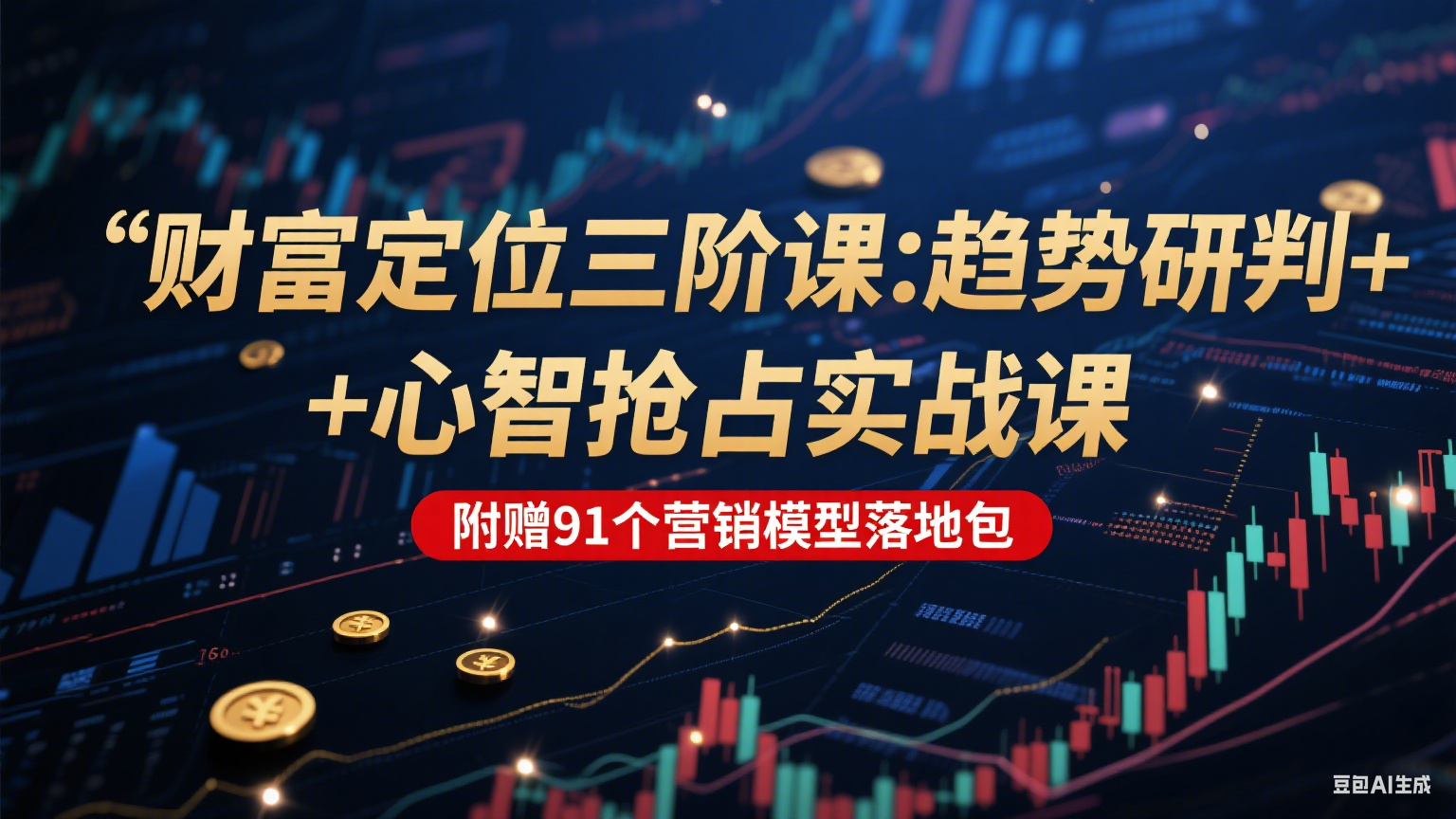 财富定位三阶：趋势研判 + 心智抢占实战课，附赠91个营销模型落地包-优优云网创优优云网创资源站