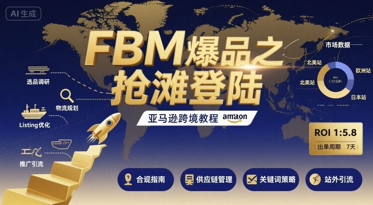 FBM爆品之抢滩登陆-亚马逊跨境教程-优优云网创优优云网创资源站