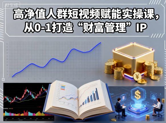 高净值人群短视频赋能实操课，从0-1打造“财富管理”IP-优优云网创优优云网创资源站
