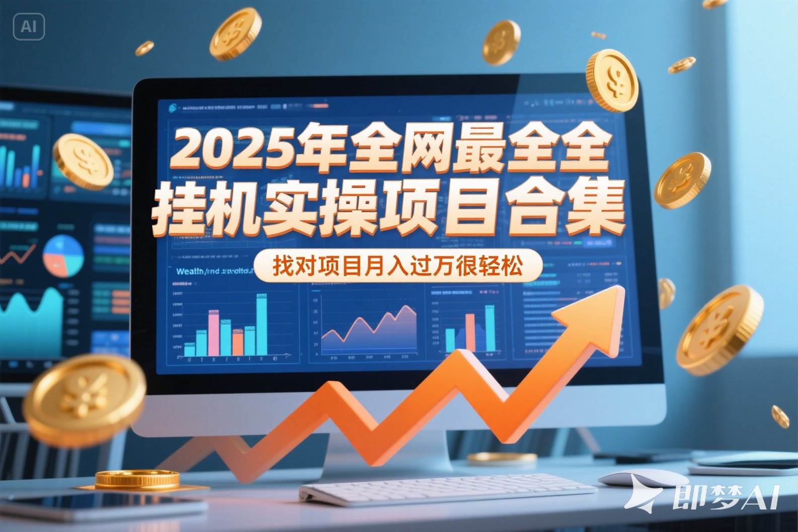 （15303期）2025年挂机实操项目实操演练，挂机类型，AI直播类型，轻资产创业类型…-优优云网创优优云网创资源站