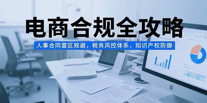 （15377期）电商合规全攻略，人事合同雷区规避，税务风控体系，知识产权防御-优优云网创优优云网创资源站