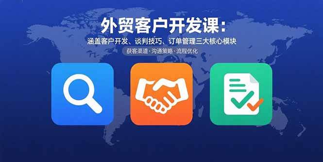 （15793期）外贸客户开发课：涵盖客户开发、谈判技巧、订单管理三大核心模块-优优云网创优优云网创资源站