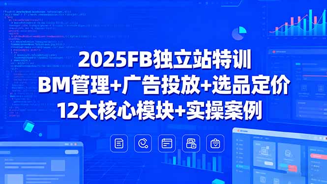 2025FB独立站特训，BM管理+广告投放+选品定价，12大核心模块+实操案例-优优云网创优优云网创资源站