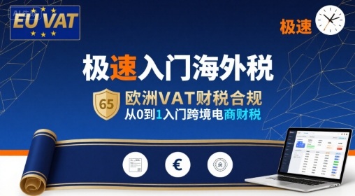极速入门海外税，欧洲VAT财税合规，从0到1入门跨境电商财税-优优云网创优优云网创资源站
