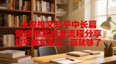 小说推文知乎中长篇爆单实操全流程分享，知乎推文看这一篇就够了-优优云网创优优云网创资源站