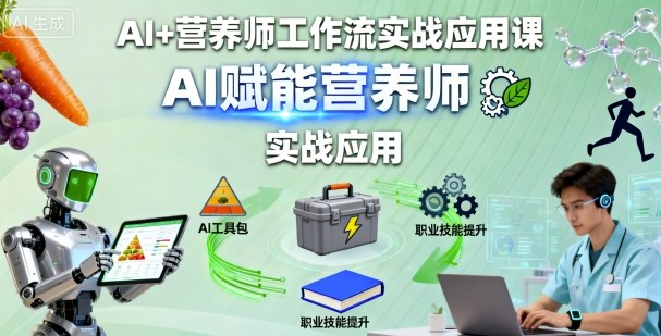 AI+营养师工作流实战应用课，AI赋能营养师-优优云网创优优云网创资源站