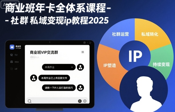 商业班年卡全体系课程-社群私域变现ip教程2025-优优云网创