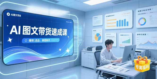 （15416期）AI图文带货速成课，养号引流秘籍，爆款选品策略，美图制作全流程-优优云网创优优云网创资源站