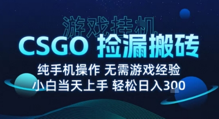 8月最新游戏搬砖，CSGO纯挂G，不需要玩游戏，实现真挂G，月入1W+【揭秘】-优优云网创优优云网创资源站