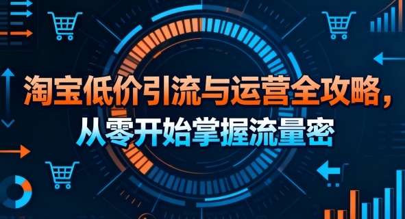淘宝低价引流与运营全攻略，从零开始掌握流量密码-优优云网创优优云网创资源站