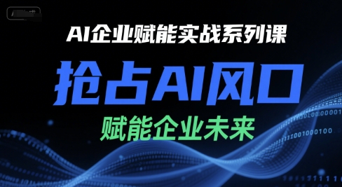 AI企业赋能实战系列课，抢占AI风口，赋能企业未来-优优云网创优优云网创资源站