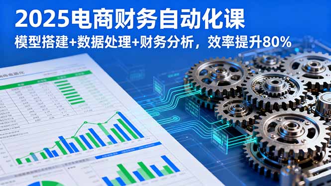 2025电商财务自动化课，模型搭建+数据处理+财务分析，效率提升80%-优优云网创优优云网创资源站
