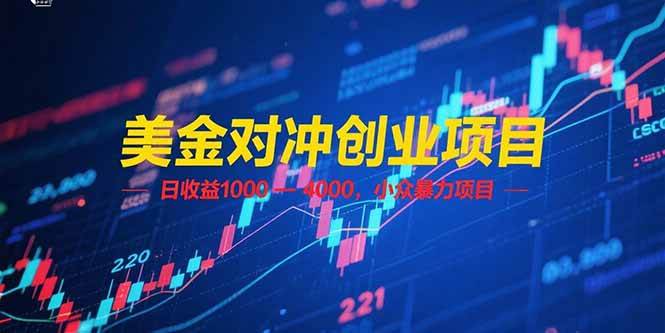 （15187期）美金对冲创业项目，日收益 1000 – 4000，小众暴力项目-优优云网创优优云网创资源站