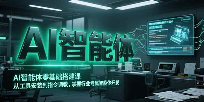 （15257期）AI智能体零基础搭建课，从工具安装到指令调教，掌握行业专属智能体开发…-优优云网创优优云网创资源站