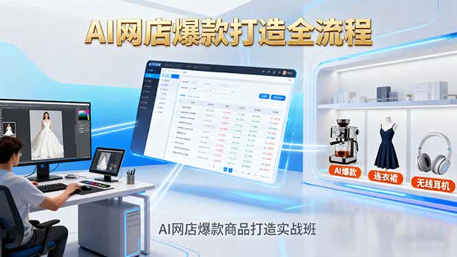 AI网店爆款商品打造实战班：AI技术实现商品图智能处理，快速搭建AI网店-优优云网创