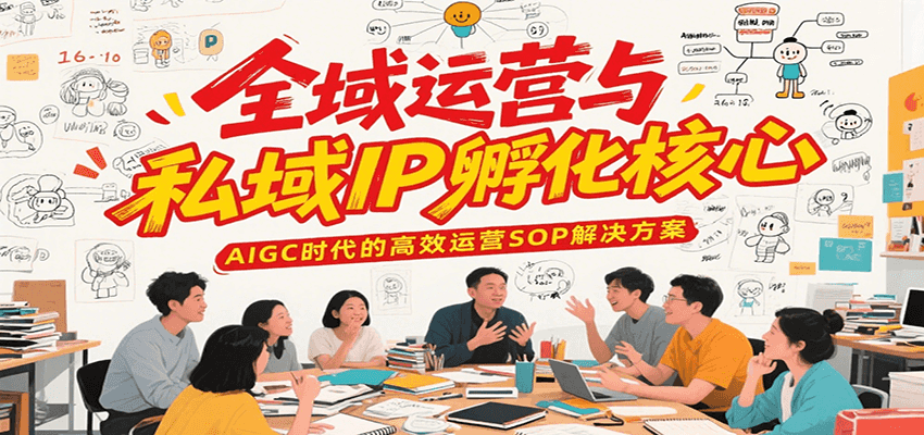 全域运营与私域IP孵化核心，AIGC时代的高效运营SOP解决方案-优优云网创优优云网创资源站