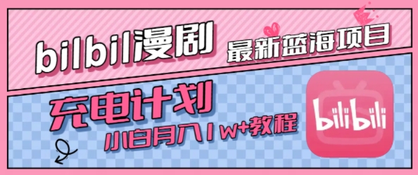 最新蓝海项目，B站充电计划，小白也能月入1w+-优优云网创优优云网创资源站