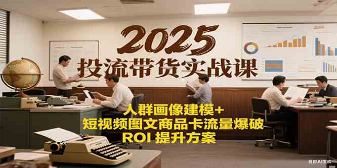2025投流带货实战课：人群画像建模+短视频图文商品卡流量爆破ROI提升方案-优优云网创优优云网创资源站