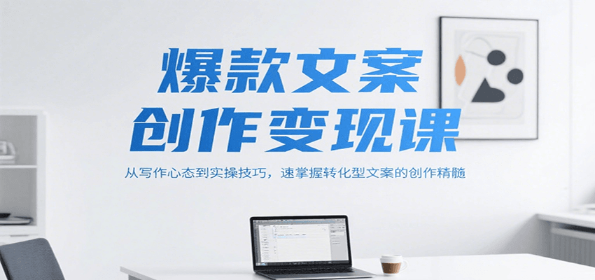 爆款文案创作变现课，从写作心态到实操技巧，速掌握转化型文案的创作精髓-优优云网创优优云网创资源站