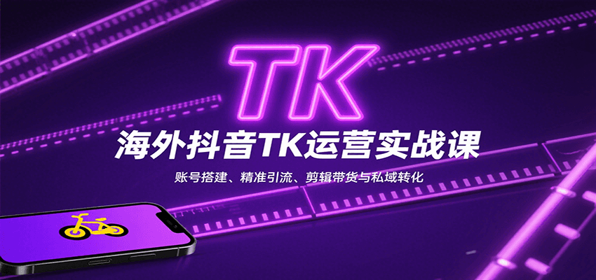 海外抖音TK运营实战课：账号搭建、精准引流、剪辑带货与私域转化-优优云网创优优云网创资源站