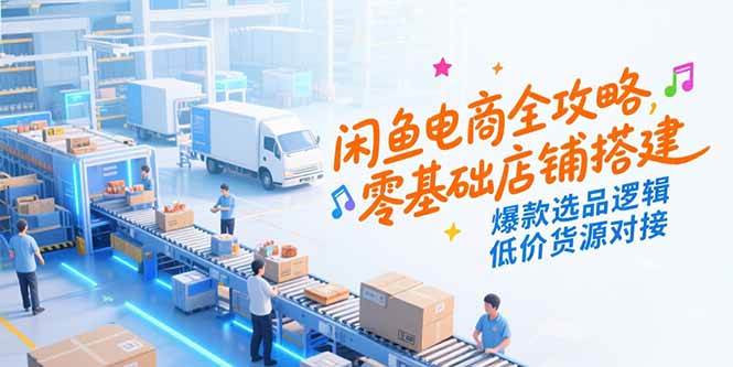 （15325期）闲鱼电商全攻略，零基础店铺搭建，爆款选品逻辑，低价货源对接-优优云网创优优云网创资源站