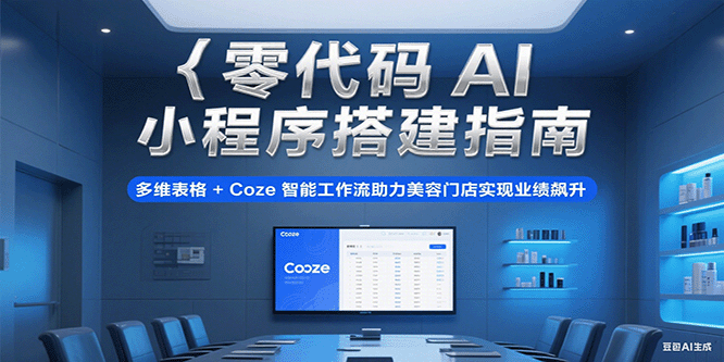 零代码AI小程序搭建指南，多维表格+Coze智能工作流助力美容门店实现业绩飙升-优优云网创优优云网创资源站