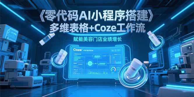 （15239期）零代码AI小程序搭建，多维表格+Coze工作流，赋能美容门店业绩增长-优优云网创优优云网创资源站
