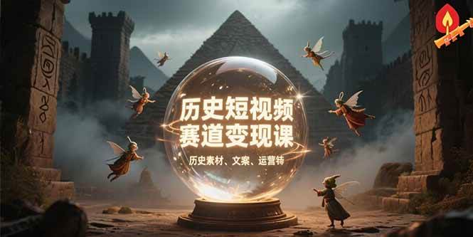 （15386期）历史短视频赛道变现课，百集素材库应用，文案剪辑技巧，账号运营全案-优优云网创优优云网创资源站