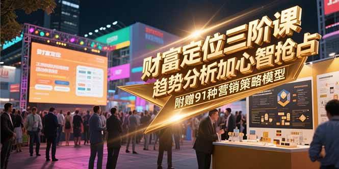 （15219期）财富定位三阶课，趋势分析加心智抢占，附赠91种营销策略模型-优优云网创优优云网创资源站