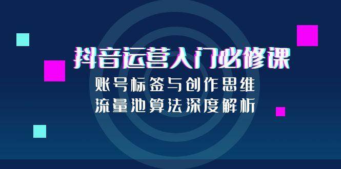 抖音运营入门必修课，账号标签与创作思维，流量池算法深度解析-优优云网创优优云网创资源站