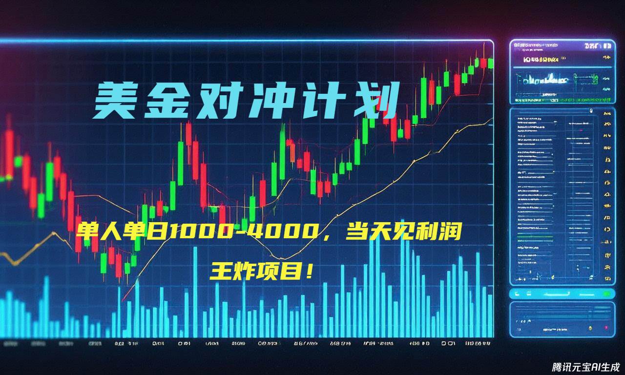 （15333期）2025年最暴力项目“美金先登计划”最新最强对冲战法，每日实际收益1K-4K-优优云网创优优云网创资源站