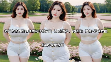 微胖女孩舞蹈AI视频制作提示词(含绘图词、视频词) 跳舞+视频教程-优优云网创优优云网创资源站