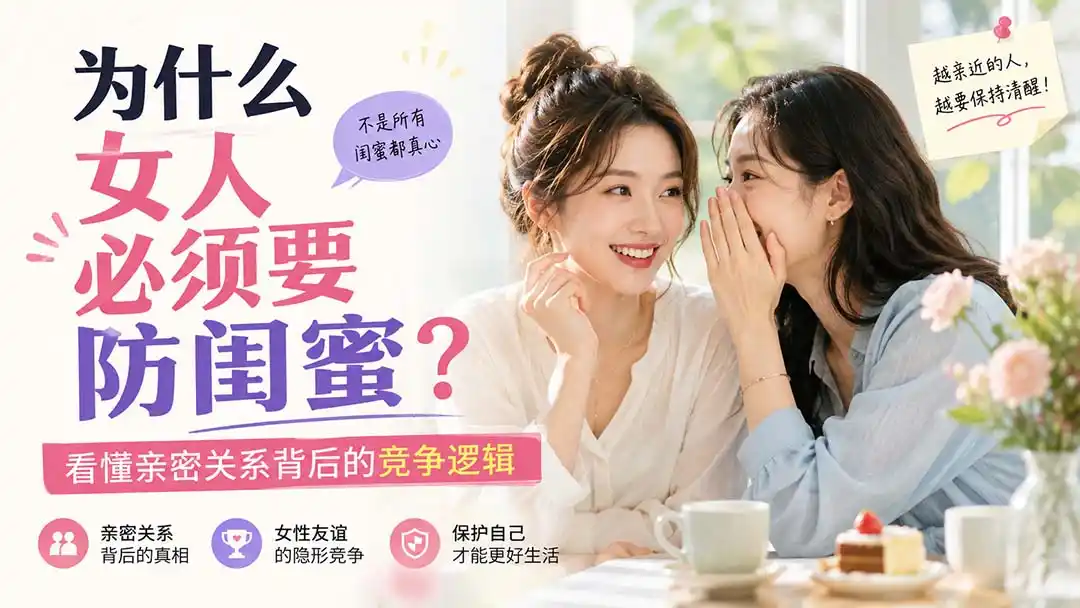 付费文章：为什么女人必须要防闺蜜？看懂亲密关系背后的竞争逻辑- 0成本轻资产创业 | 虚拟项目 | 一人公司落地平台|清创生财清风筹谋网赚库