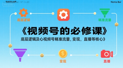 视频号的必修课，视频号的底层逻辑及核心视频号精准流量，变现，直播等核心-优优云网创优优云网创资源站