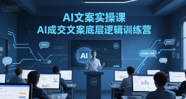 AI文案实操课，AI成交文案底层逻辑训练营-优优云网创优优云网创资源站