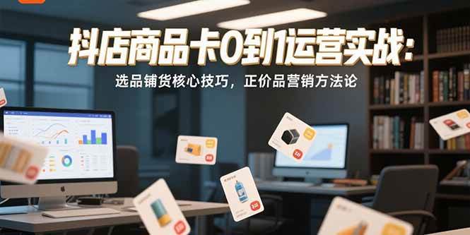 （15329期）抖店商品卡0到1运营实战：选品铺货核心技巧，正价品营销方法论-优优云网创优优云网创资源站