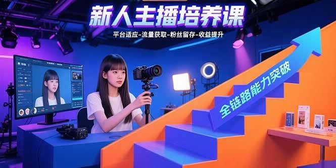 （15701期）新人主播培养课：平台适应-流量获取-粉丝留存-收益提升 全链路能力突破-优优云网创优优云网创资源站