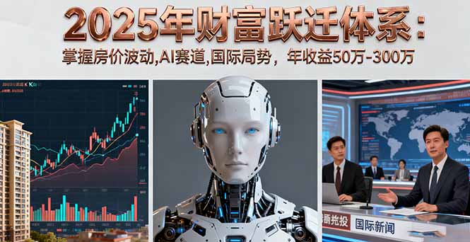 2025年财富跃迁体系：掌握房价波动,AI赛道,国际局势，年收益50万-300万-优优云网创优优云网创资源站