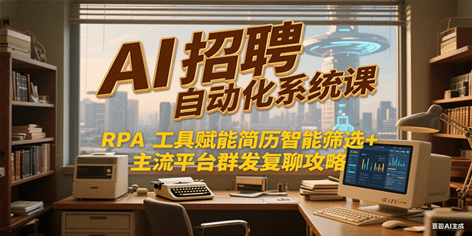 AI招聘自动化系统课，RPA工具赋能简历智能筛选+主流平台群发复聊全攻略-优优云网创优优云网创资源站