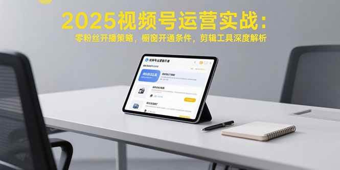 （15505期）2025视频号运营实战：零粉丝开播策略，橱窗开通条件，剪辑工具深度解析-优优云网创优优云网创资源站
