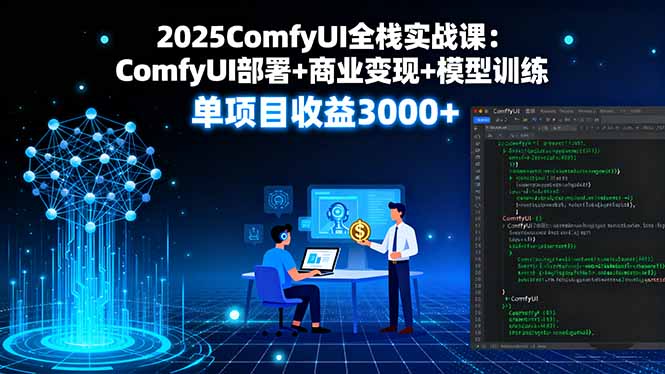 2025ComfyUI全栈实战课：ComfyUI部署+商业变现+模型训练，单项目收益3000+-优优云网创优优云网创资源站