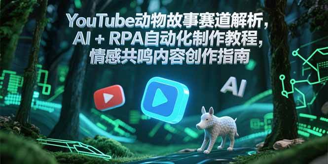 （15174期）YouTube动物故事赛道解析，AI+RPA自动化制作教程，情感共鸣内容创作指南-优优云网创优优云网创资源站