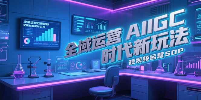 （15327期）全域运营AIGC时代新玩法，文案封面设计公式，短视频运营SOP-优优云网创优优云网创资源站