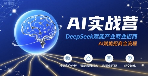 AI实战营：DeepSeek赋能产业商业招商，AI赋能招商全流程-优优云网创优优云网创资源站