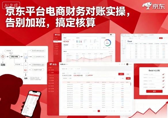 京东平台电商财务对账实操，告别加班，搞定核算-优优云网创优优云网创资源站