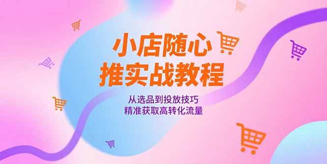 （15205期）小店随心推实战教程，从选品到投放技巧，精准获取高转化流量-优优云网创优优云网创资源站