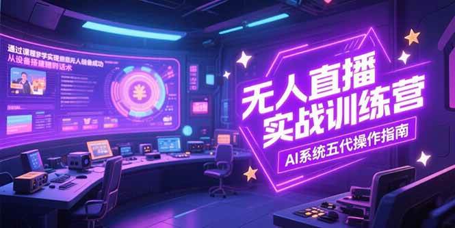 （15315期）无人直播实操训练营，从设备搭建到话术，AI系统五代操作指南(7月更新)-优优云网创优优云网创资源站