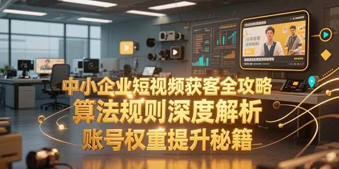 （15326期）中小企业短视频获客全攻略，算法规则深度解析，账号权重提升秘籍-优优云网创优优云网创资源站